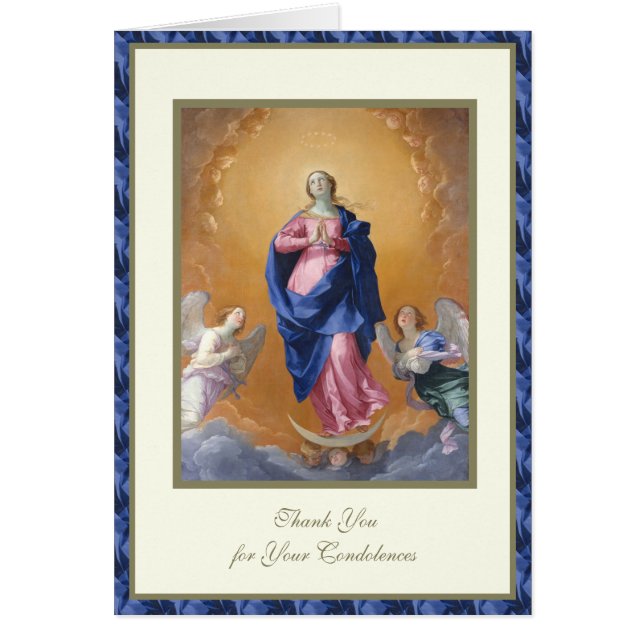 Catholic VIRGIN MARY  Funeral Condolence (Front)