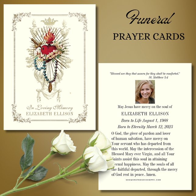 Catholic Virgin Mary Funeral Memorial Prayer Card (Creator Uploaded)