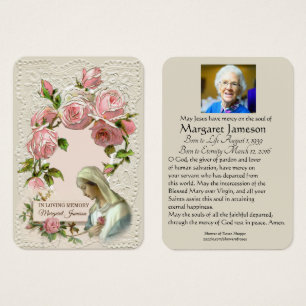Catholic Virgin Mary Funeral Memorial Prayer Holy