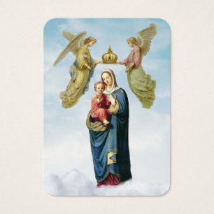 Catholic Virgin Mary Funeral Prayer Memorial Card