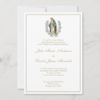 Catholic Virgin Mary Laurel Wedding