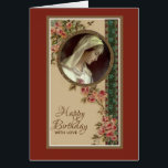 Catholic Virgin Mary Religious Birthday<br><div class="desc">This is a  traditional Catholic Birthday card with a beautiful image of the Blessed Virgin Mary.   All text and fonts can be modified to suit the special occasion. (Congratulations,  Anniversary,  Retirement,  etc., )</div>