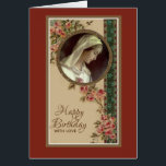 Catholic Virgin Mary Religious Birthday<br><div class="desc">This is a  traditional Catholic Birthday card with a beautiful image of the Blessed Virgin Mary.   All text and fonts can be modified to suit the special occasion. (Congratulations,  Anniversary,  Retirement,  etc., )</div>