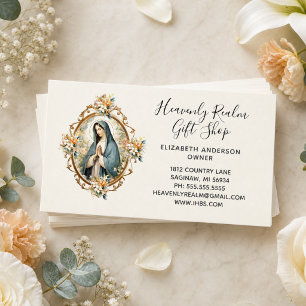 Catholic Virgin Mary Religious Christian Business Card