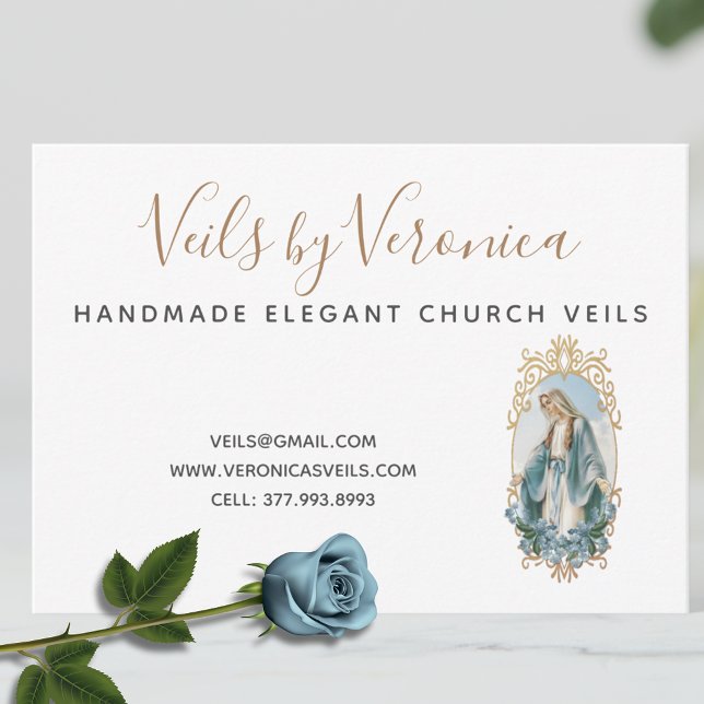 Catholic Virgin Mary Religious Christian Business  Card (Creator Uploaded)