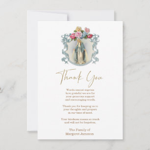 Catholic Virgin Mary Religious Condolence Thank Yo Thank You Card