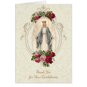Catholic Virgin Mary Thank You  Funeral Prayer