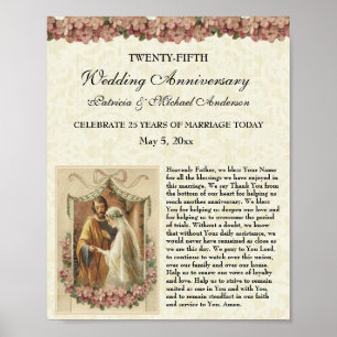Catholic Wedding Anniversary Celebration Prayer Poster