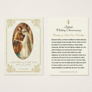 Catholic Wedding Anniversary Prayer Card