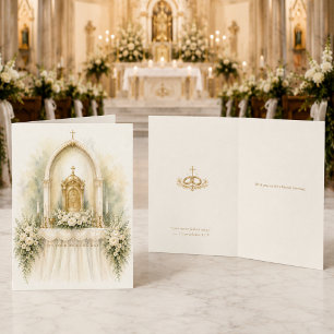 Catholic Wedding Blessings Greeting Card