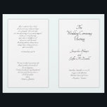 Catholic Wedding Ceremony Folded Program Template<br><div class="desc">Folded wedding program template for a catholic ceremony. This layered-look program contains white panels over pale green. Each page has space for lots of text to accommodate a traditional church marriage ceremony. The last page (back of program) includes a section for scripture (sample is "love is patient" from 1 Corinthians)...</div>