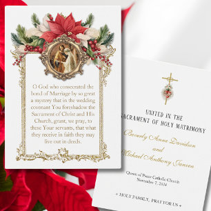 Catholic Wedding Christmas Prayer Card