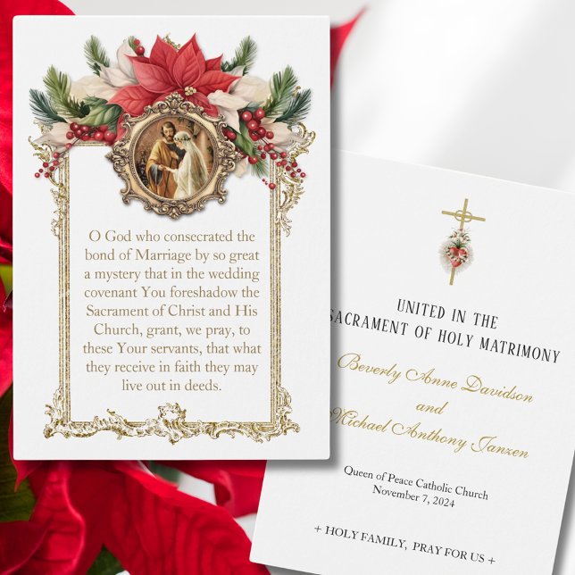 Catholic Wedding Christmas Prayer Card (Creator Uploaded)