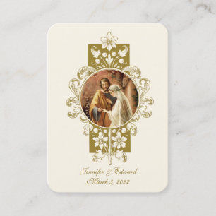Catholic Wedding Elegant Favour Holy Card