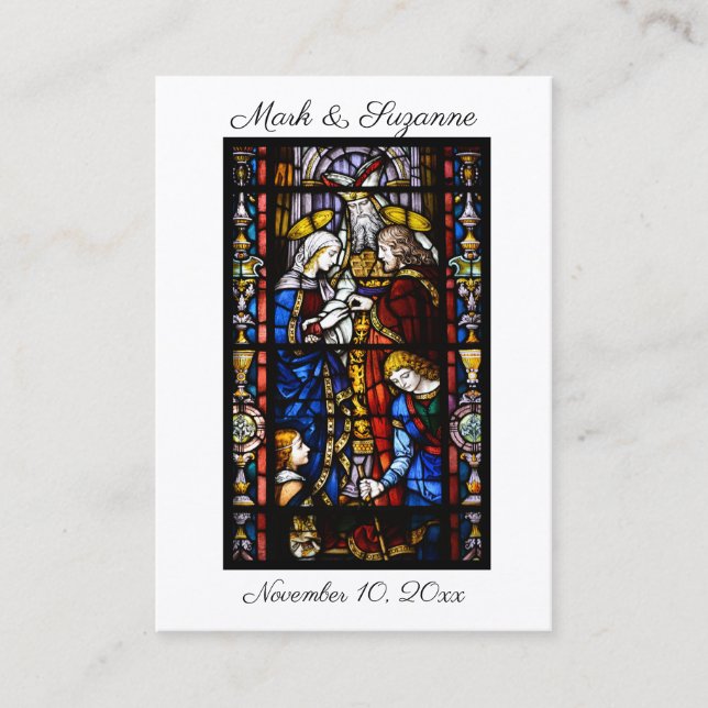Catholic Wedding Engagement Favour Holy Card (Front)