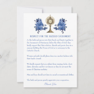 Catholic Wedding Etiquette Card