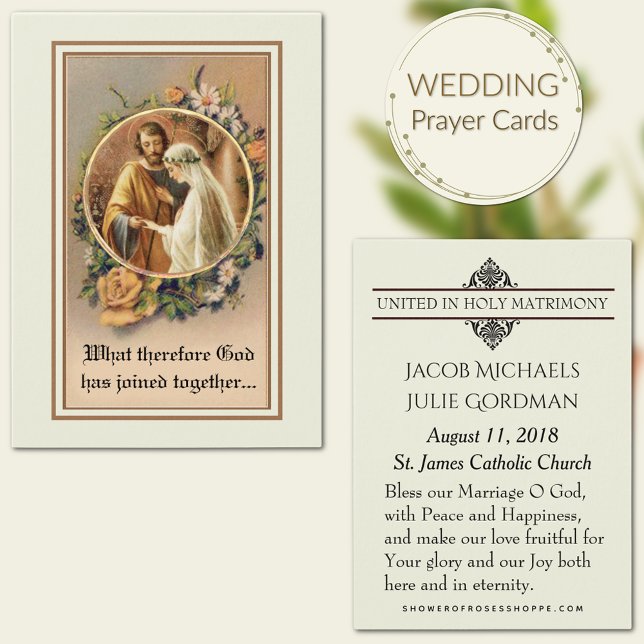 Catholic Wedding Favor  Bride Groom Holy Cards (Creator Uploaded)