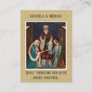 Catholic Wedding Favour Holy Card Mary Joseph