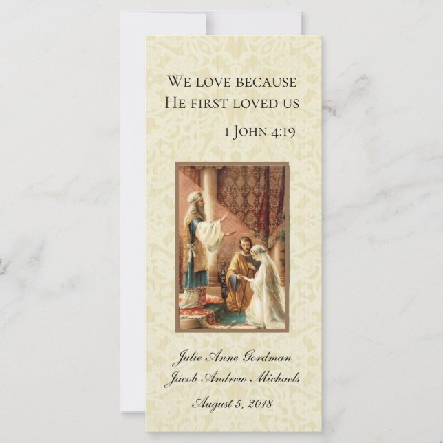 Catholic Wedding Favour Scripture Bride Groom (Front)