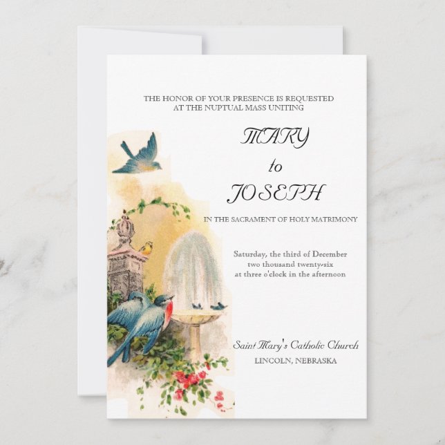 Catholic Wedding Invitation (Front)
