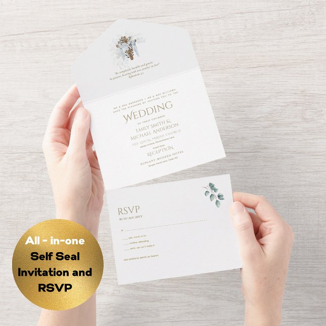 Catholic Wedding Invitation and RSVP All in One (Creator Uploaded)