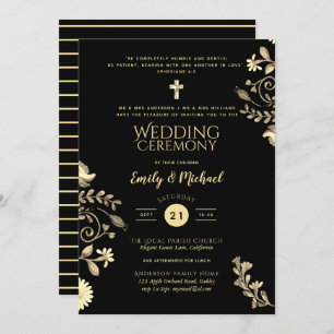 Catholic Wedding Invitations - Parents Names Verse