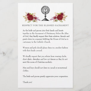 Catholic Wedding Modest Church Attire for Guests Stationery