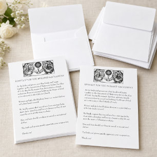 Catholic Wedding Modest Church Attire for Guests Stationery