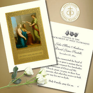 Catholic Wedding Prayer Betrothal Mary Joseph Business Card