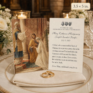 Catholic Wedding Prayer Betrothal Mary Joseph Card