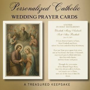 Catholic Wedding Prayer Card Betrothal 