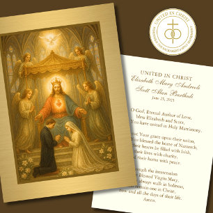 Catholic Wedding Prayer Card Jesus 