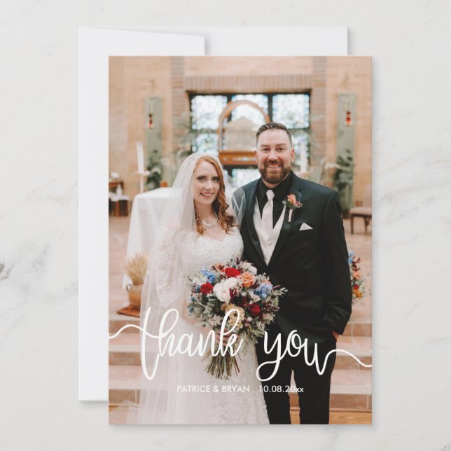 Catholic Wedding Prayer Card Thank You (Front)