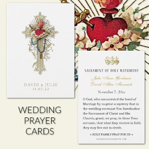 Catholic Wedding Prayer Cross & Heart of Mary
