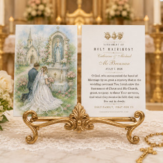 Catholic Wedding Prayer Favour Bride Marian Altar