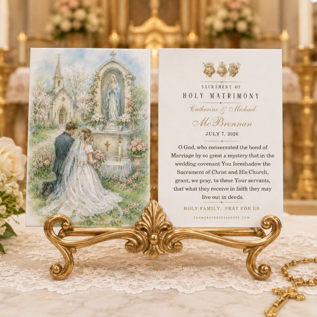 Catholic Wedding Prayer Favour Bride  Marian Altar (Creator Uploaded)