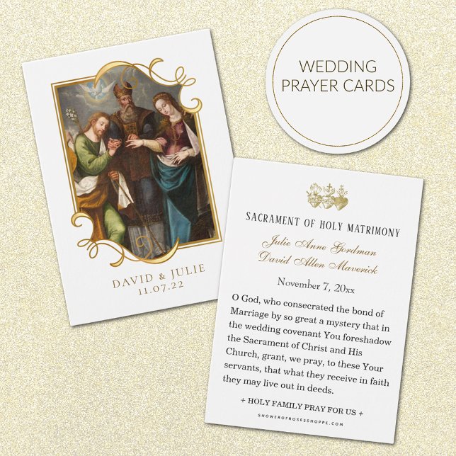 Catholic Wedding Prayer Holy Card Betrothal (Creator Uploaded)