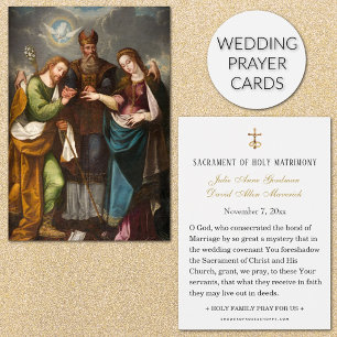 Catholic Wedding Prayer Holy Card Matrimony