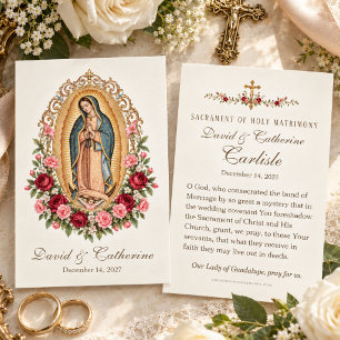 Catholic Wedding Prayer Lady of Guadalupe Business Card