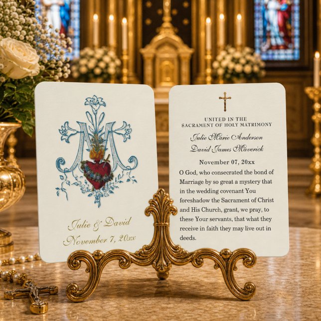 Catholic Wedding Prayer Mary Holy Card (Creator Uploaded)