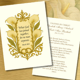 Catholic Wedding Prayer Scripture Lilies