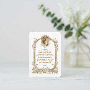 Catholic Wedding Scripture Prayer Card