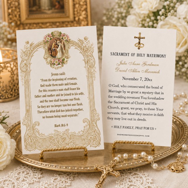 Catholic Wedding Scripture Prayer Card (Creator Uploaded)
