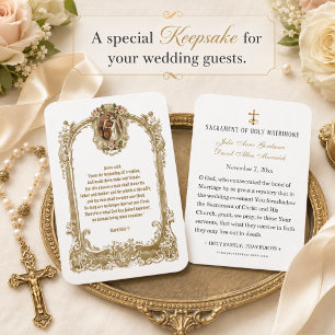 Catholic Wedding Scripture Prayer Card