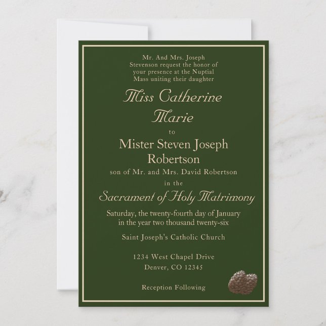 Catholic Winter Wedding Invitation (Creator Uploaded)