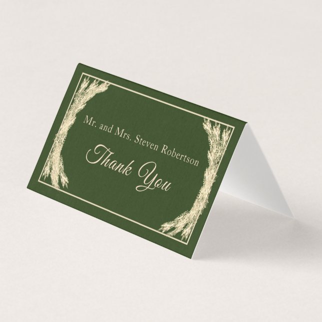 Catholic Winter Wedding Thank You Card (Front)