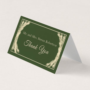 Catholic Winter Wedding Thank You Card