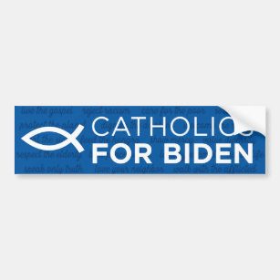 Catholics For Biden Bumper Sticker Car Decal