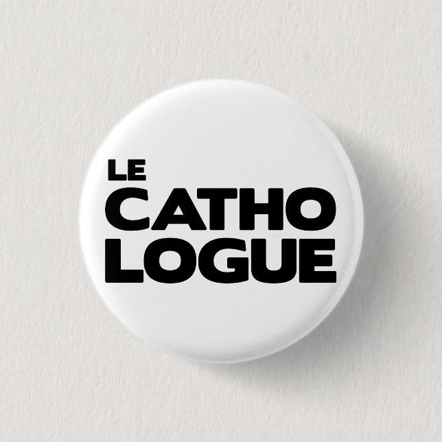 “Cathologue swipes in " 3 Cm Round Badge (Front)