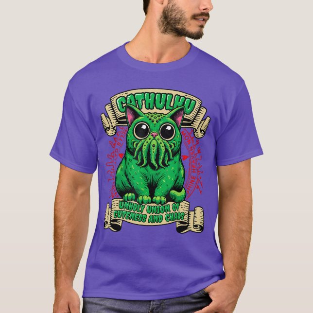 Cathulhu Cat Cthulhu Cosmic Horror Men Women Girls T-Shirt (Front)